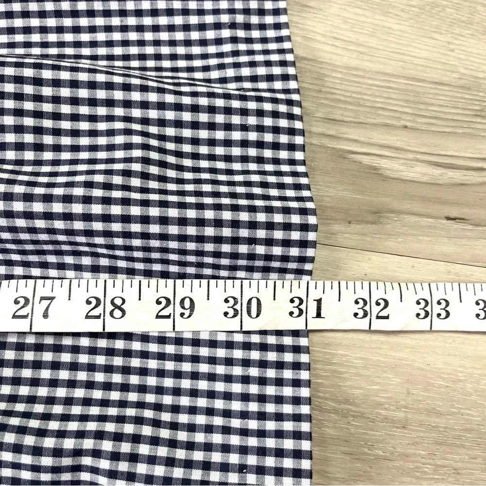 Little English Dress Girls 10 Black/White Gingham Plaid Long Sleeve‎ Ruffled